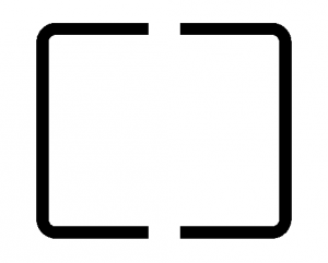 The icon for center-weighted average metering on Canon digital cameras.